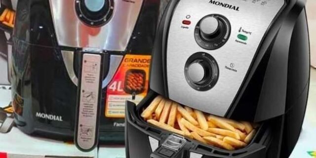 Fritadeira Elétrica sem Óleo/Air Fryer Mondial – Family AFN-40-BI Preto 4L com Timer