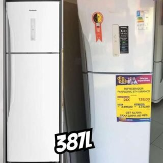Geladeira Frost Free A+++ Branco 387l Panasonic 110V