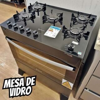 Fogão de pé Atlas Atenas Glass 5Q