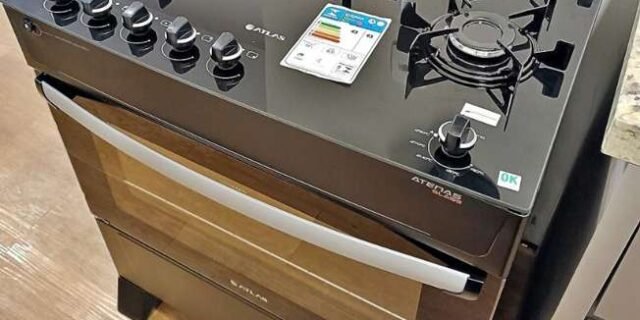 Fogão de pé Atlas Atenas Glass 5Q