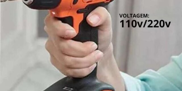 Black Decker Furadeira E Parafusadeira 3/8 Pol Bateria, Com 13 Acessórios E Caixa Transparente