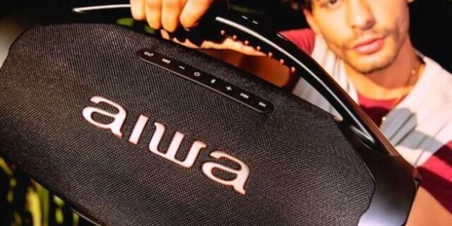Caixa de Som Boombox AIWA Bluetooth, 3 vias, IP66 com Alça