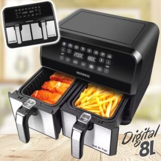 Fritadeira Air Fryer Dual Duplo Cesto 8L, Mondial, 2200W, 110V