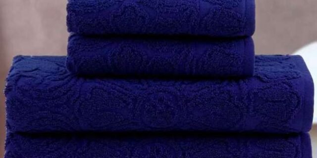 Jogo de Toalhas de Banho Buddemeyer 100% Algodão Florentina Azul 4 Peças