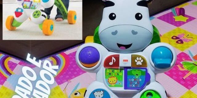 FISHER-PRICE, Andador e Apoiador para bebês, Formato Zebra, Com Sons Educativo