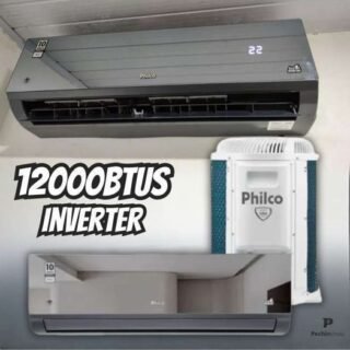 Ar Condicionado Split Inverter Philco Espelhado 12000 BTUs Quente e Frio 220V