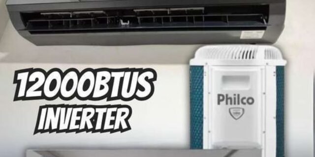 Ar Condicionado Split Inverter Philco Espelhado 12000 BTUs Quente e Frio 220V