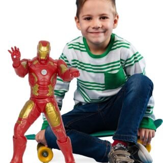 BONECO HOMEM DE FERRO 10 FRASES + SONS GIGANTE – 55 CM – MIMO BRINQUEDOS – MARVEL