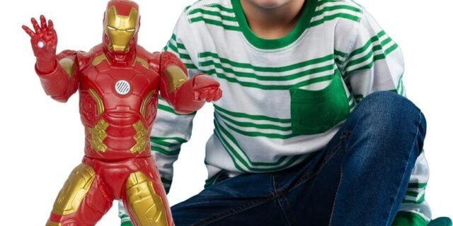 BONECO HOMEM DE FERRO 10 FRASES + SONS GIGANTE – 55 CM – MIMO BRINQUEDOS – MARVEL