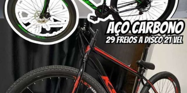 Bicicleta Aço Carbono Ksvj Aro 29 Freios A Disco 21 Vel