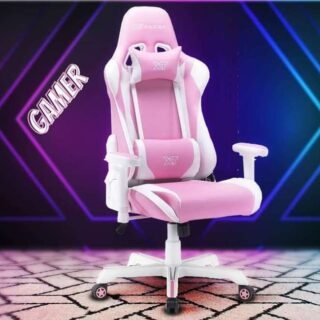 Cadeira Gamer XT Racer Reclinável Giratória – Rosa e Branco Wind Series