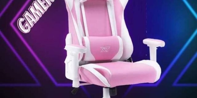 Cadeira Gamer XT Racer Reclinável Giratória – Rosa e Branco Wind Series