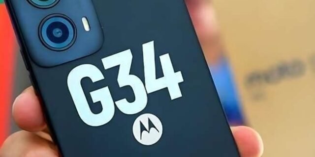 Smartphone Motorola Moto G34 128GB Azul 5G 4GB + 4GB RAM