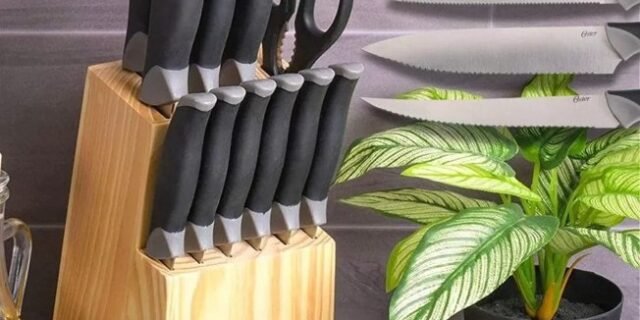 Conjunto De Facas 14 Peças Aço Inox Com Cepo Lindbergh Oster