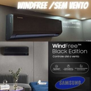 Ar-condicionado Split Inverter Samsung Windfree Black Edition Sem Vento 12.000 Btus Frio 220v