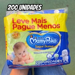 Mamypoko Toque Suave – Lenço Infantil, 200 Unidades