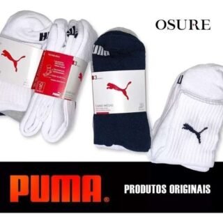 Kit 9 Pares Meias Puma Sapatilha Cano Baixo