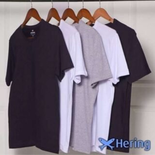 Kit Com 5 Camisetas Masculinas Básicas Hering