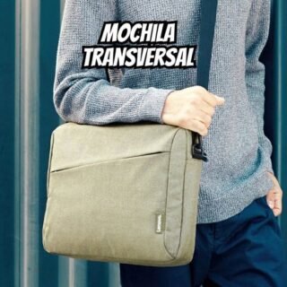 Mochila Transversal Lenovo Casual Verde T210 Até 15.6″ Para Notebook