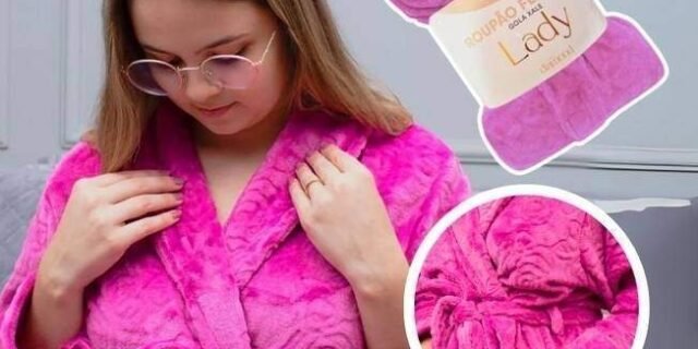 Roupão Plush Lady Feminino Flannel Macio Manga Longa Appel