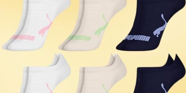 Kit 6 Pares Meia Infantil Puma Sapatilha Cano Curto Everyday Unissex Juvenil