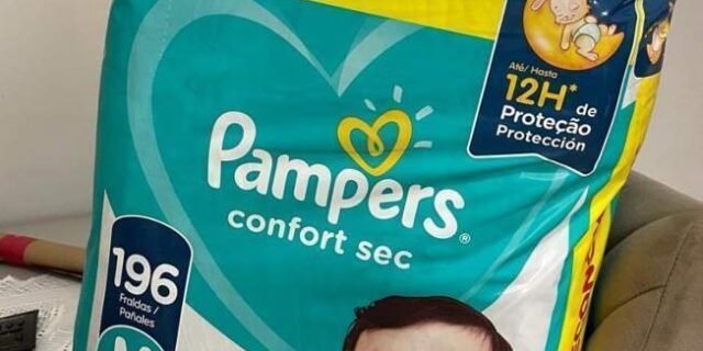 Fralda Pampers Confort Sec M 196 Unidades