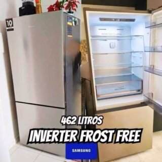 Geladeira Duplex Inverse Smartthings Samsung Rb50 Inox 462l