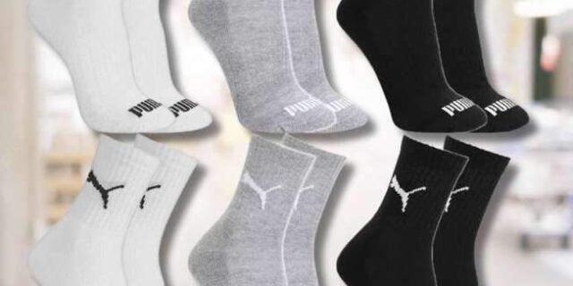 Kit 6 Pares Meias Puma Cano Médio Masculino