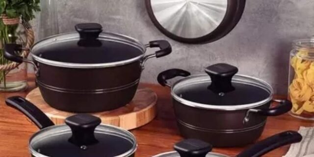 Jogo De Panelas Antiaderente 5 Pçs Sicília Tramontina Avelã