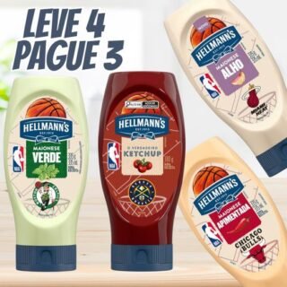Leve 4 e Pague 3 Molhos e Condimentos selecionados da Hellmann’s