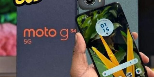 Smartphone Motorola Moto G34 5G 16GB RAM Boost* 256GB Verde – Vegan Leather