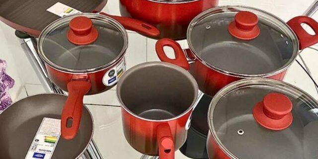 Jogo de Panelas 7 Peças Ceramic Life Easy – Vermelha