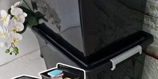 Kit 2 Caixas Organizadoras 56 Litros C/ Tampa e Trava Preta