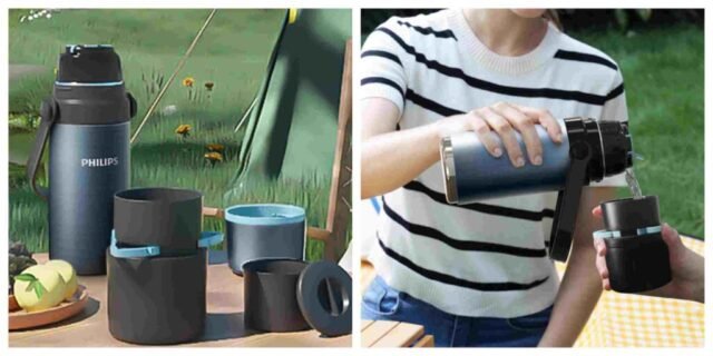 Philips Garrafa Térmica de agua quente/frio Portatil com alca AWP2657DB Azul