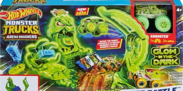 Hot Wheels Monster Trucks Arena De Demolição Glow In Dark