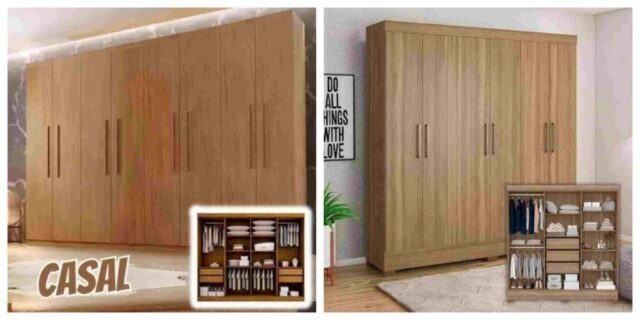 Guarda Roupa Casal Hera 8 Portas e 4 Gavetas