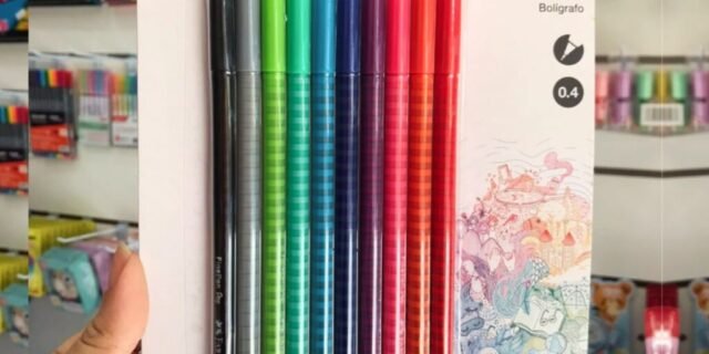 Caneta Ponta Fina, Fine Pen PoP, Faber-Castell,SM/FPP10, cartela com 10 unidades