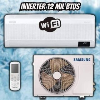 Ar-condicionado Split Inverter Samsung WindFree Connect Sem Vento 12.000 BTUs Frio 220V