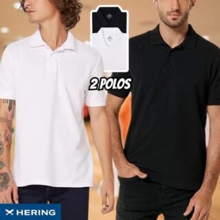 Kit Com 2 Camisas Polo Básicas Masculinas Hering