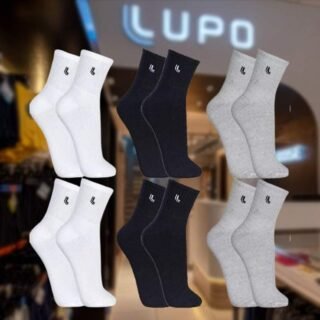 Kit 6 Pares Meia Lupo Cano Médio Masculina