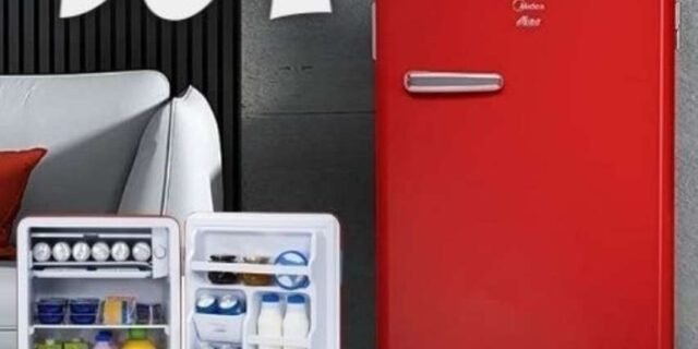 Frigobar Retrô, 95l, Vermelho Rubi, 220v, Midea