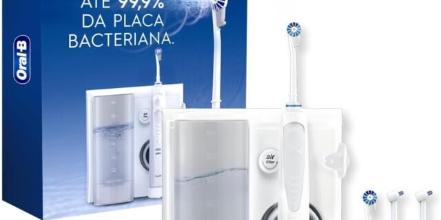 Oral-B Water Flosser, Irrigador Bucal Avançado, 4 Modos de Limpeza, 4 Bicos, Branco