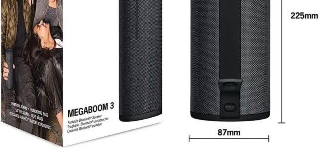 Caixa de Som Bluetooth Ultimate Ears MEGABOOM 3 Portátil e À Prova D´Água – Até 20 horas de Bateria; 2 anos de Garantia – Preto