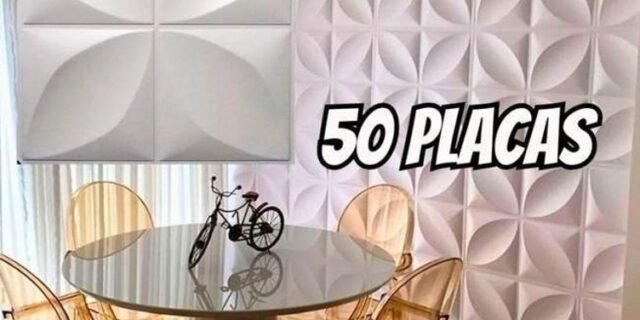50 Placas Revestimento De Parede Pvc 3d