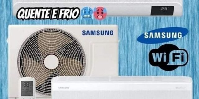 Ar-condicionado Split Inverter Samsung WindFree Connect Sem Vento 12.000 BTUs Quente e Frio 220V