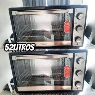 Forno Elétrico de Bancada Mondial com Timer – 52L Preto e Prata Grand Family II FR-52