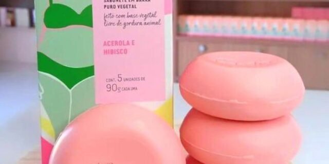 Sabonete em Barra Puro Vegetal Tododia Acerola e Hibisco 5 un de 90 g