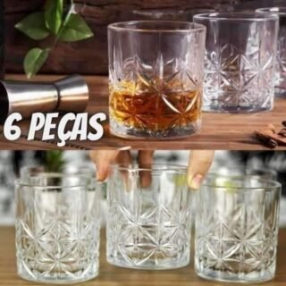 Jogo de Copos de Vidro 330ml 6 Peças Haus – Pavillion
