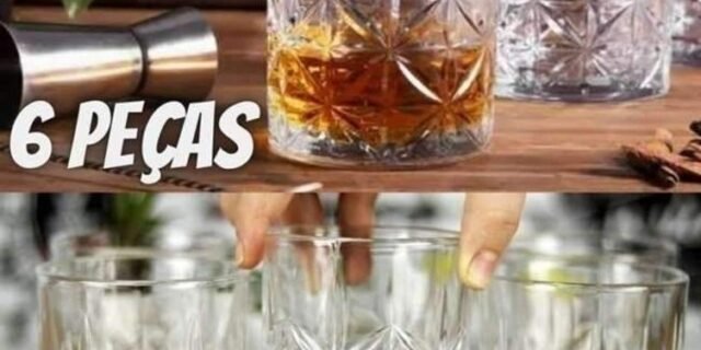 Jogo de Copos de Vidro 330ml 6 Peças Haus – Pavillion