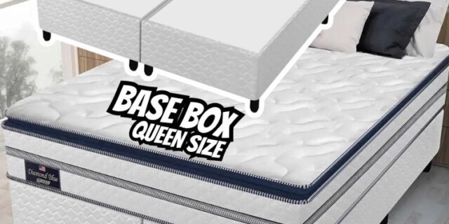 Base Cama Box Queen Gazin Bipartido 27x158x198cm – Diamond Blue